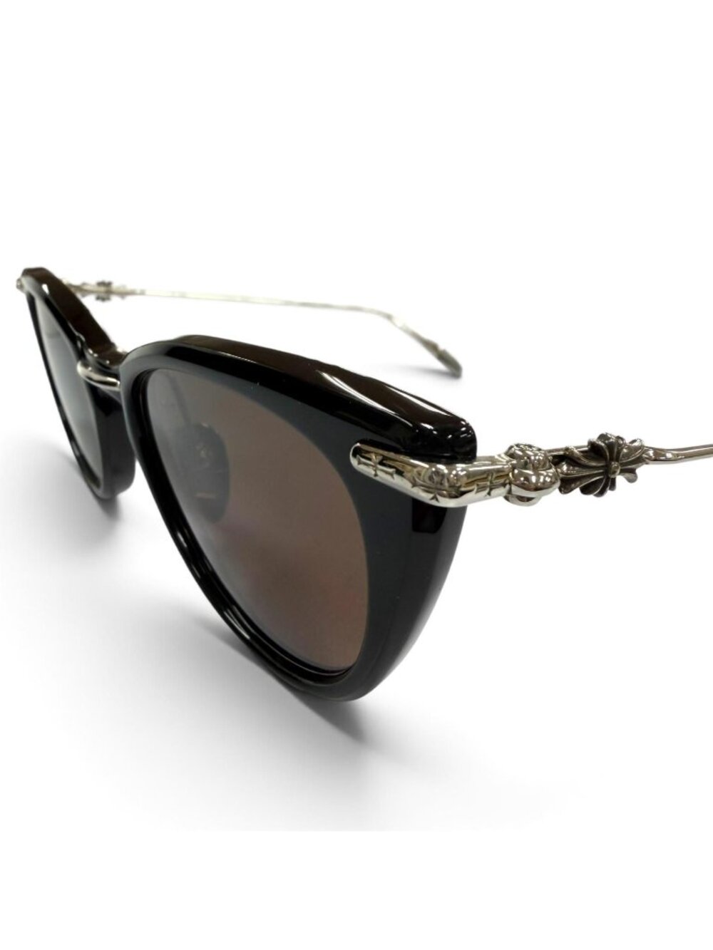 Chrome Hearts New Lover Newrubber 925 Floral Cross Eyewear Sunglasses Black